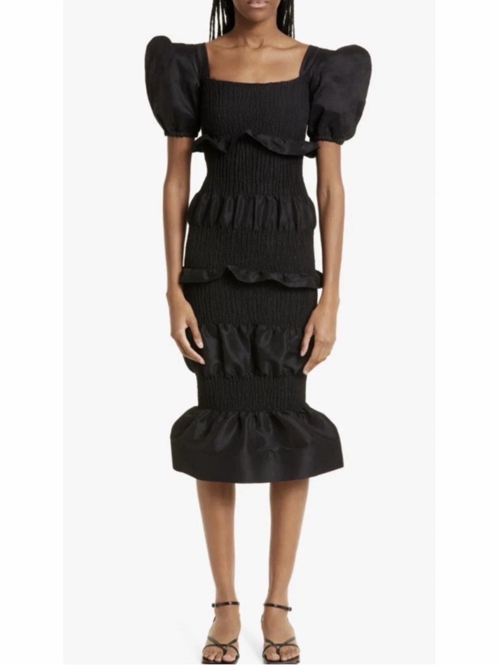 ORIRE Namana Taffeta black Dress SIZE US 8